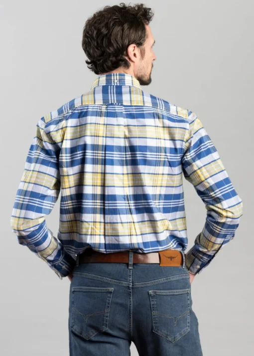 Classic Oxford Check Shirt - Rich Blue