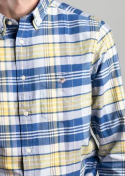 Classic Oxford Check Shirt - Rich Blue