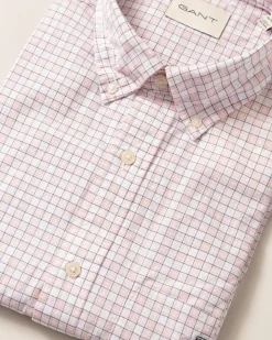 Classic Poplin Check Shirt - Light Pink