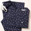 Classic Small Paisley Pyjamas - Navy