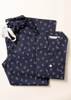 Classic Small Paisley Pyjamas - Navy