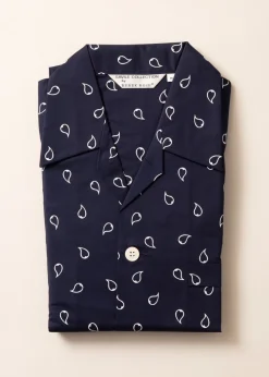 Classic Small Paisley Pyjamas - Navy