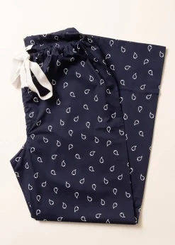 Classic Small Paisley Pyjamas - Navy