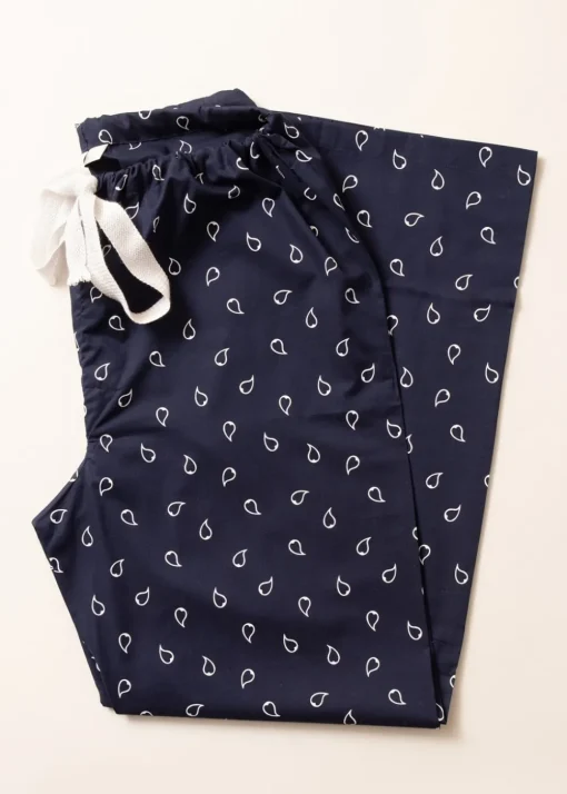 Classic Small Paisley Pyjamas - Navy
