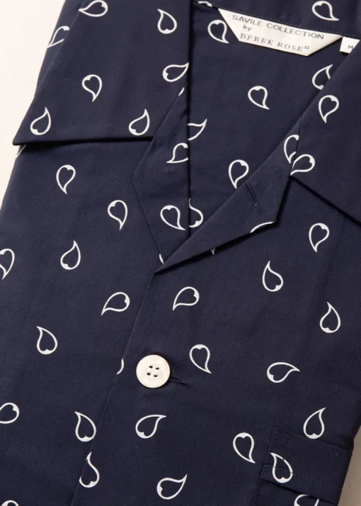 Classic Small Paisley Pyjamas - Navy