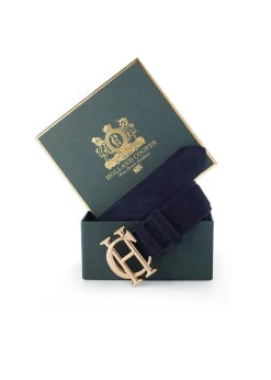 Classic Suede Belt - Ink Navy