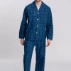 Classic Tartan Checked Pyjamas - Navy
