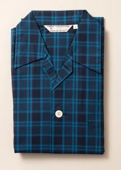 Classic Tartan Checked Pyjamas - Navy