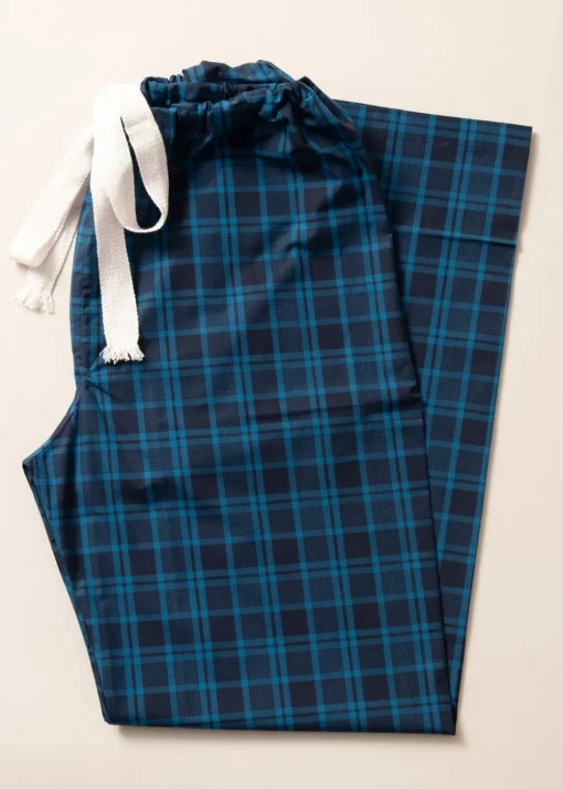 Classic Tartan Checked Pyjamas - Navy
