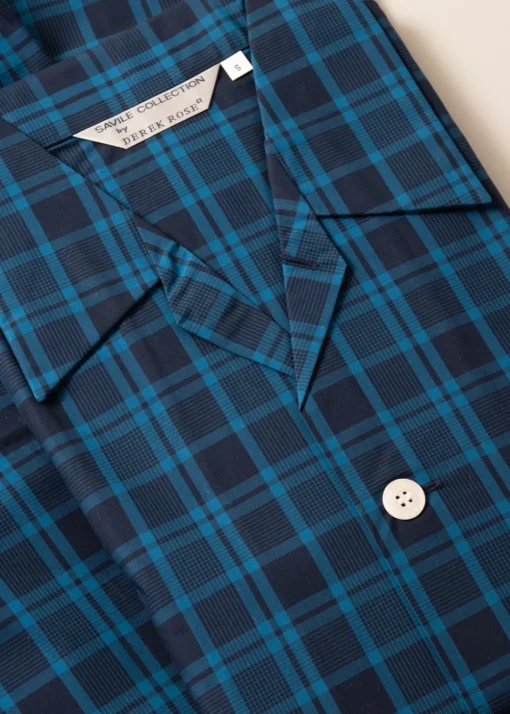 Classic Tartan Checked Pyjamas - Navy