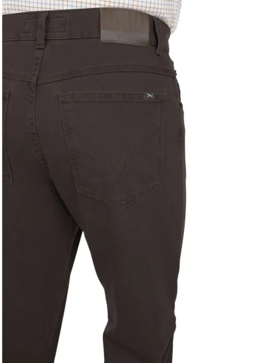 Coloured Broken Twill Jean - Brown