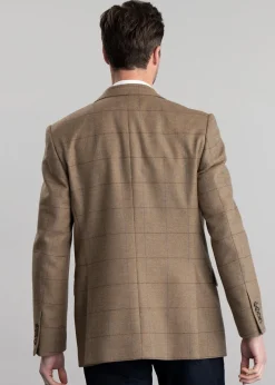 Corbridge Tweed Jacket - Blue and Green Twill with Red and Royal Blue Check