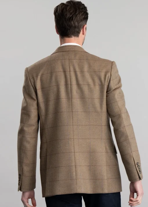 Corbridge Tweed Jacket - Blue and Green Twill with Red and Royal Blue Check