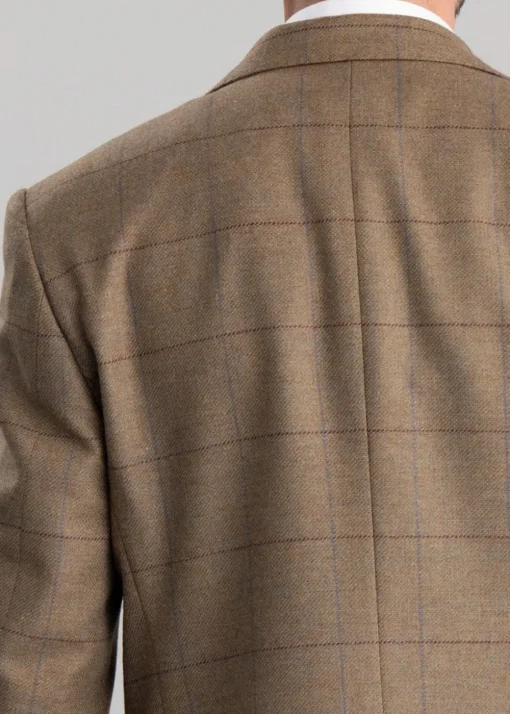 Corbridge Tweed Jacket - Blue and Green Twill with Red and Royal Blue Check