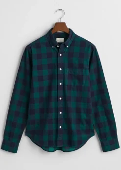 Cord Check Shirt - Deep Forest Green