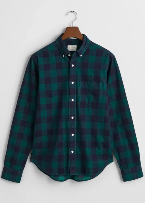 Cord Check Shirt - Deep Forest Green
