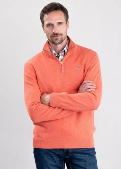 Cotton Flamme Half Zip - Sunset Pink