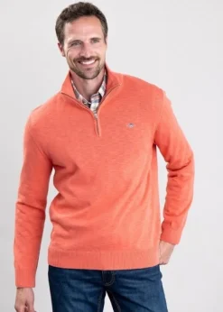 Cotton Flamme Half Zip - Sunset Pink