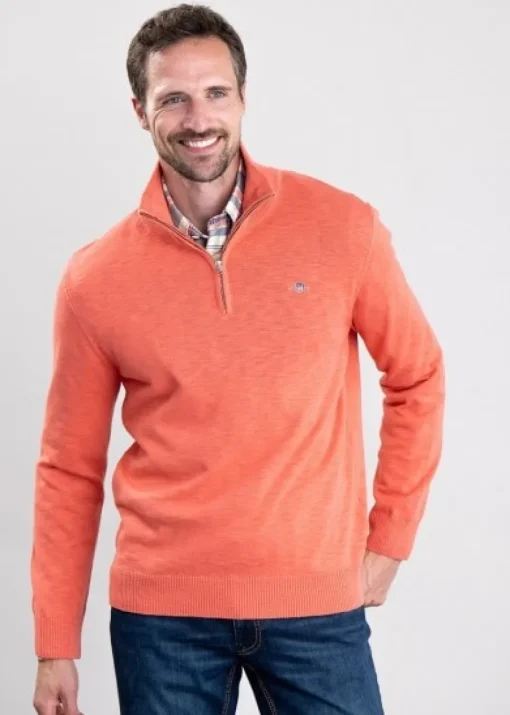 Cotton Flamme Half Zip - Sunset Pink