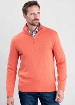 Cotton Flamme Half Zip - Sunset Pink