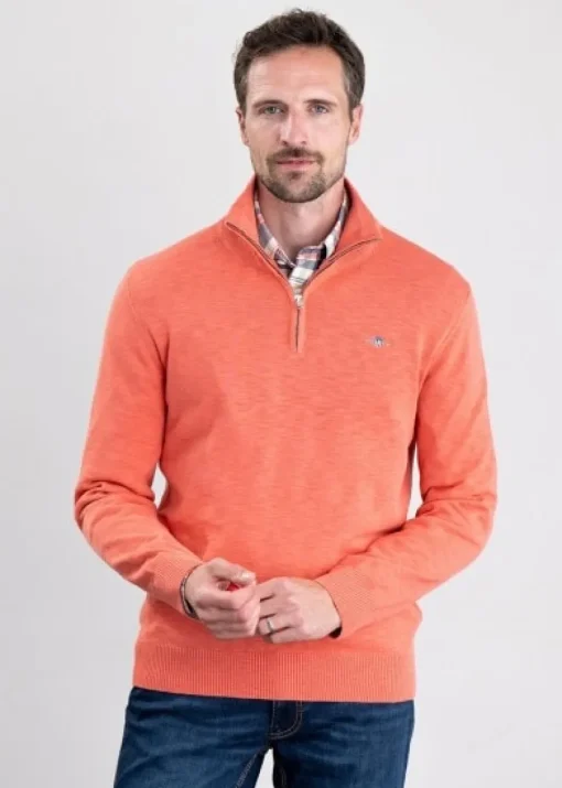Cotton Flamme Half Zip - Sunset Pink