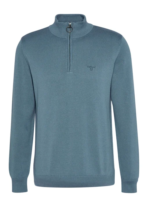 Cotton Half Zip - Vintage Teal