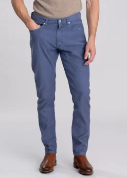 Cotton Linen Jeans - Dusty Navy