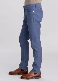 Cotton Linen Jeans - Dusty Navy