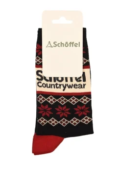 Cotton Socks - Navy Fairisle