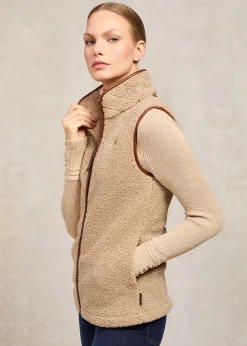 Country Fleece Gilet - Natural Borg