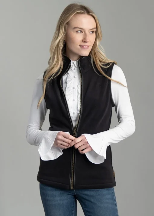 Country Fleece Gilet - Black