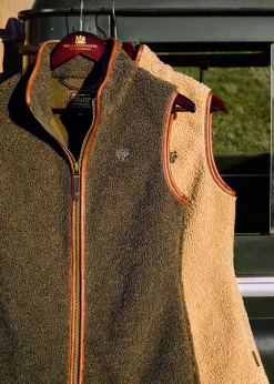 Country Fleece Gilet - Natural Borg