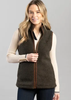Country Fleece Gilet - Khaki Borg