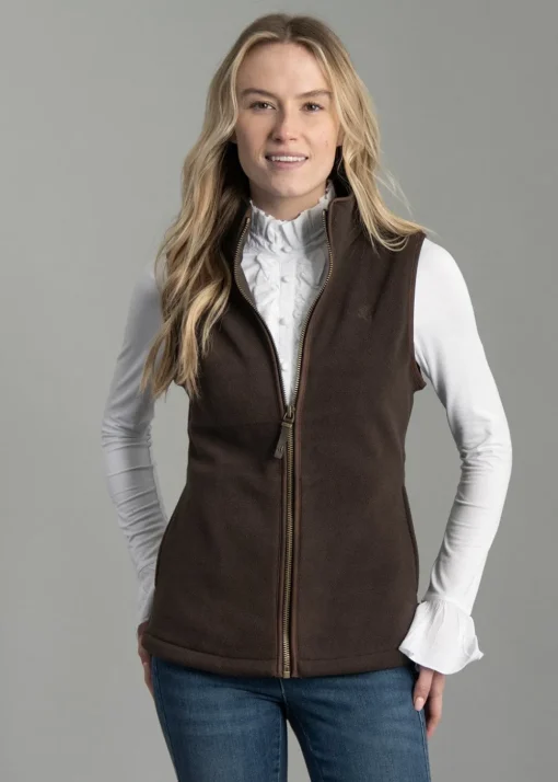 Country Fleece Gilet - Chocolate