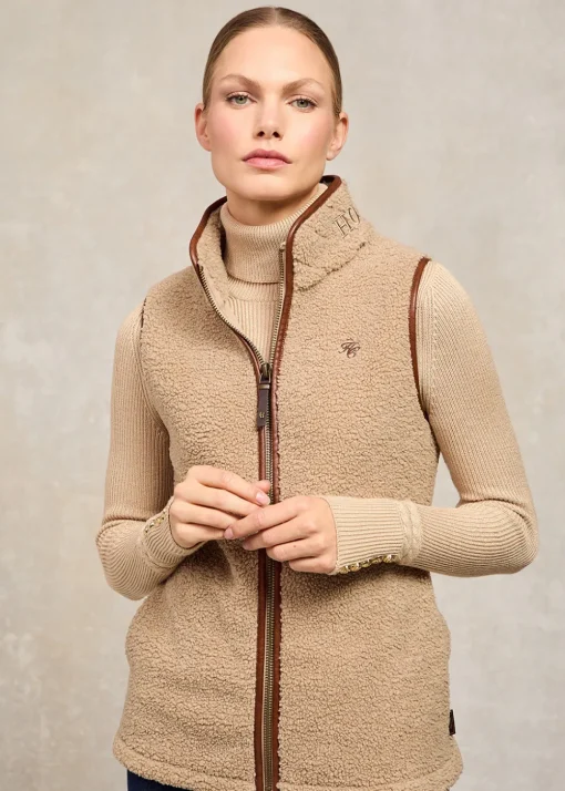 Country Fleece Gilet - Natural Borg
