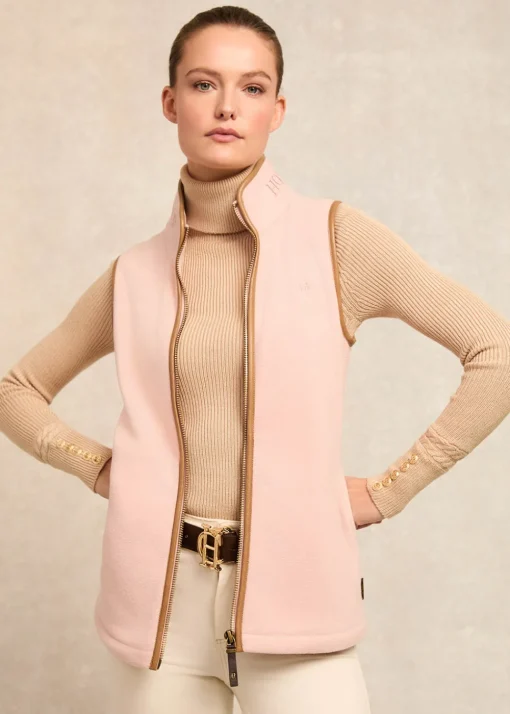 Country Fleece Gilet - Soft Pink