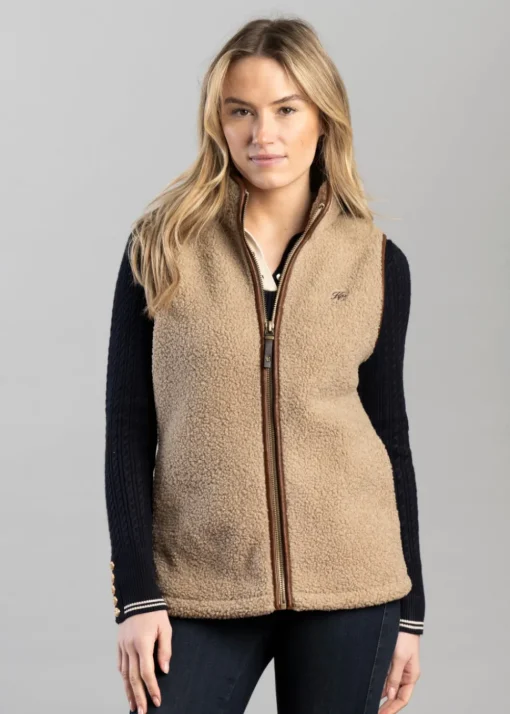 Country Fleece Gilet - Natural Borg