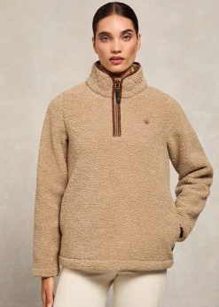 Country Fleece Quarter Zip - Natural Borg