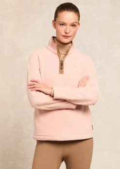Country Fleece Quarter Zip - Soft Pink