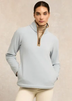 Country Fleece Quarter Zip - Pale Blue