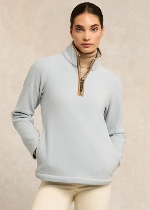 Country Fleece Quarter Zip - Pale Blue