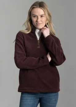 Country Fleece Quarter Zip - Mulberry