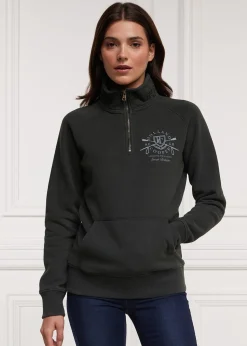 Crest Zip Henley - Racing Green