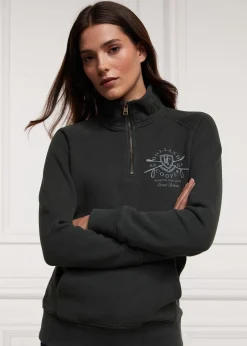 Crest Zip Henley - Racing Green