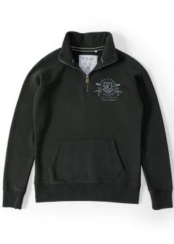 Crest Zip Henley - Racing Green