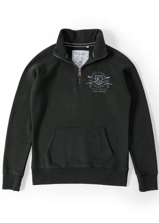 Crest Zip Henley - Racing Green