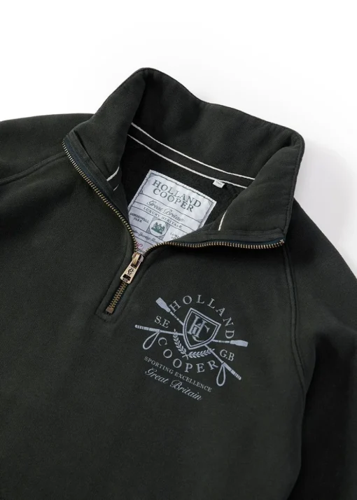 Crest Zip Henley - Racing Green