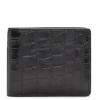 Crocodile City Slim Bi-Fold Wallet - Black