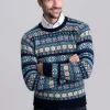 Cullivoe Crew Neck - Navy Fairisle