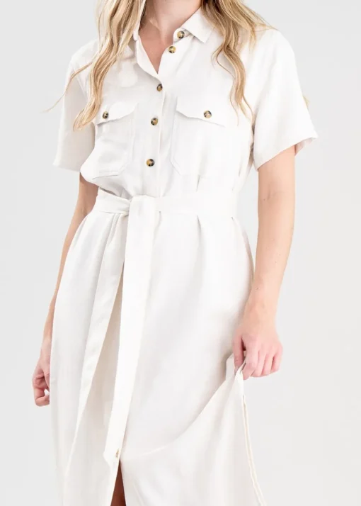Daisy Linen Dress - Oat